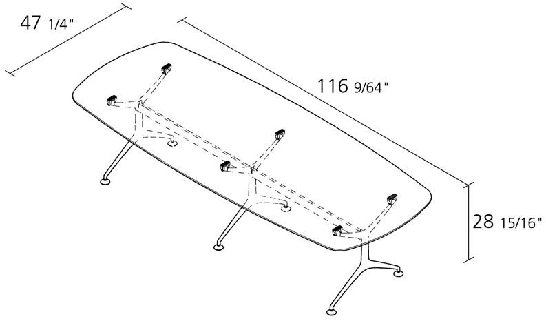 Alias Овальный стол из фанерованной древесины Frametable sun-id-1381399 - Вид №2
