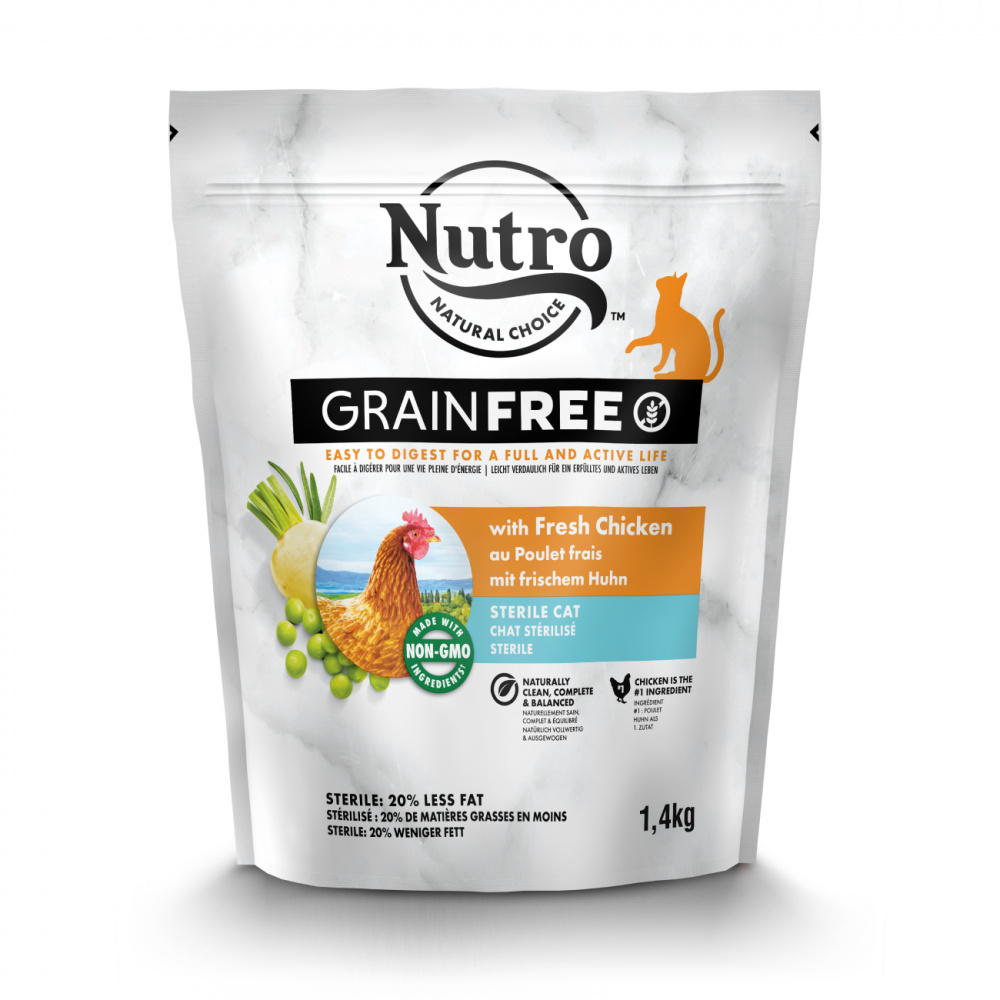 ПР0059469 Корм для кошек для стерилизованных, со свежей курицей и экстрактом розмарина сух. 1,4кг NUTRO 