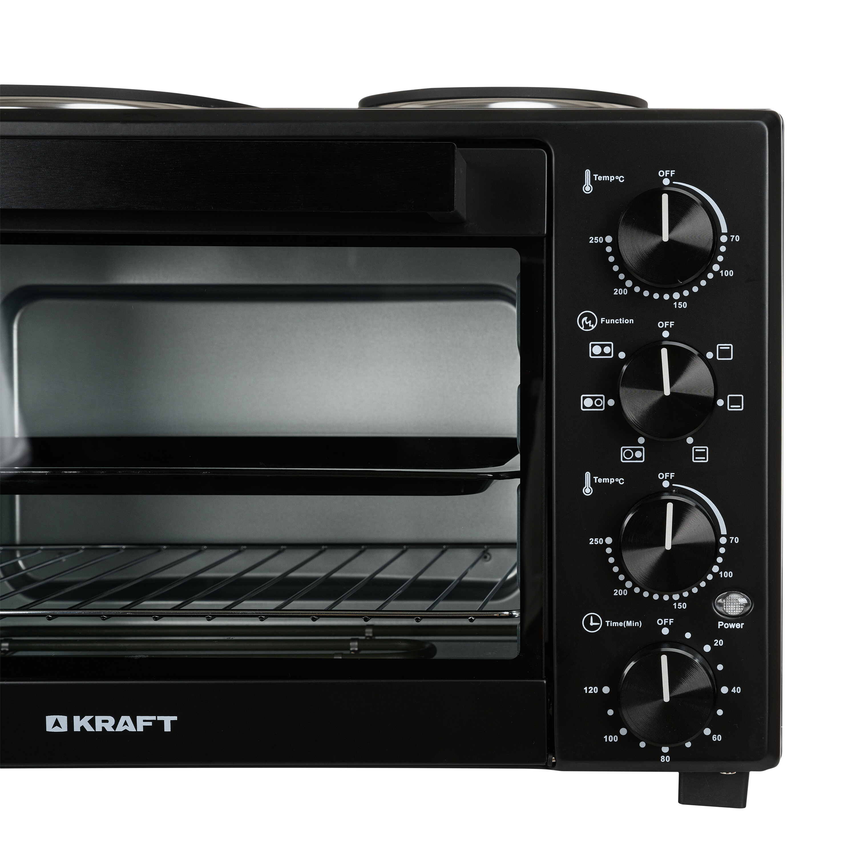 9080983 Мини-печь Kraft KFC-MOHP 380 HBL черный STDN-0127719 - Вид №5