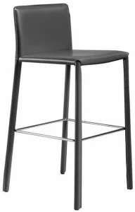 AP Factor Высокий кожаный табурет с подставкой для ног Virginia