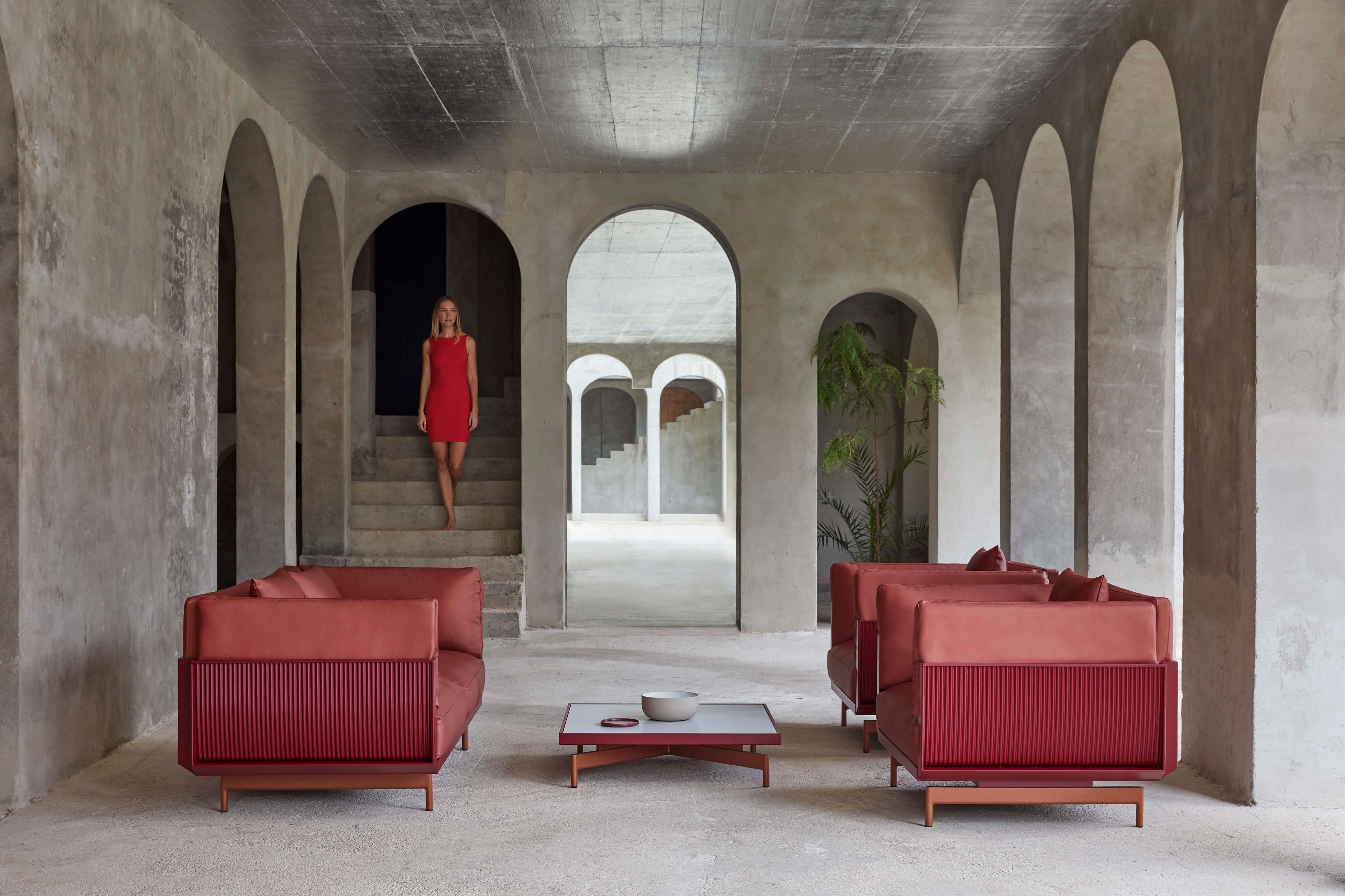 Фарфоровый квадратный садовый столик GANDIABLASCO волны ARCH-00028769 - Вид №33