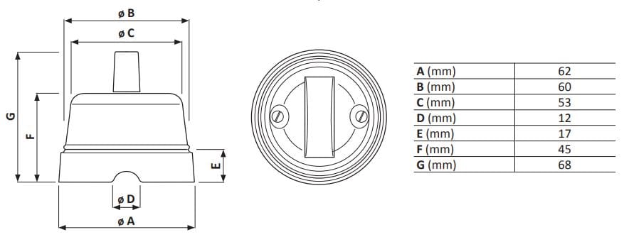 Поворотная кнопка GI Gambarelli ARCH-00017029 - Вид №4