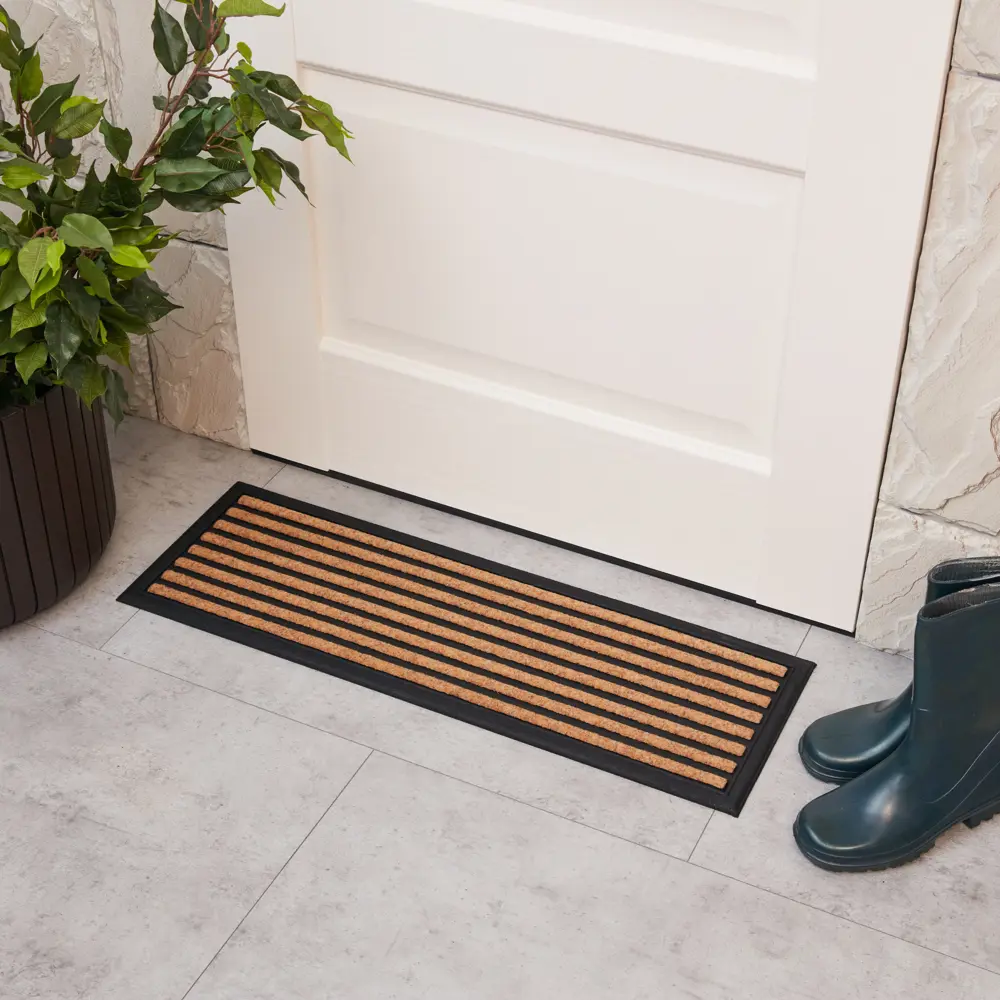 Коврик Inspire Balia STRP 25x75 см полиэстер цвет золотистый STLM-2093217 - Вид №3