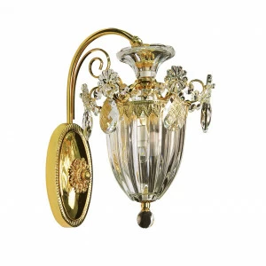 Бра Lightstar Schon 790612 LIGHTSTAR ПОД СТАРИНУ, ФЛОРИСТИКА, ФОНАРЬ 078112 Золото;прозрачный
