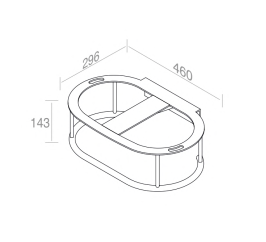 A503V1.105 Подвесная консоль стальная для раковины L503 A. e T. Italia KOMBO Черный матовый AeT ITALIA - Вид №4