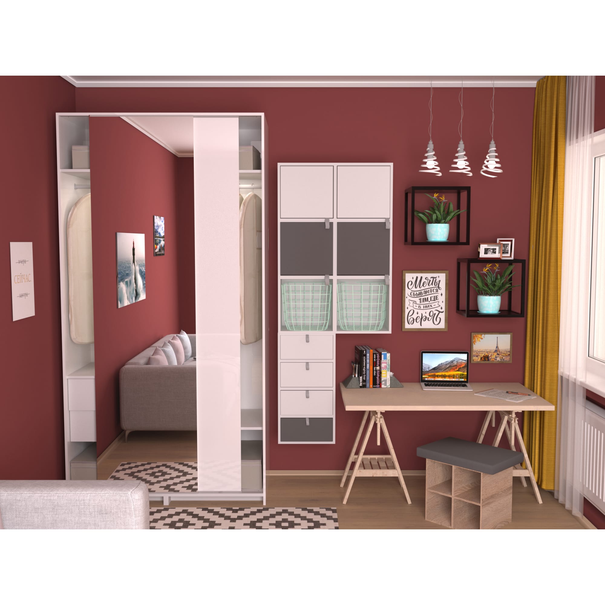 82368931 Полка для шкафа Лион 567x540x16 мм ЛДСП цвет белый 2 шт Santreyd  - Вид №7