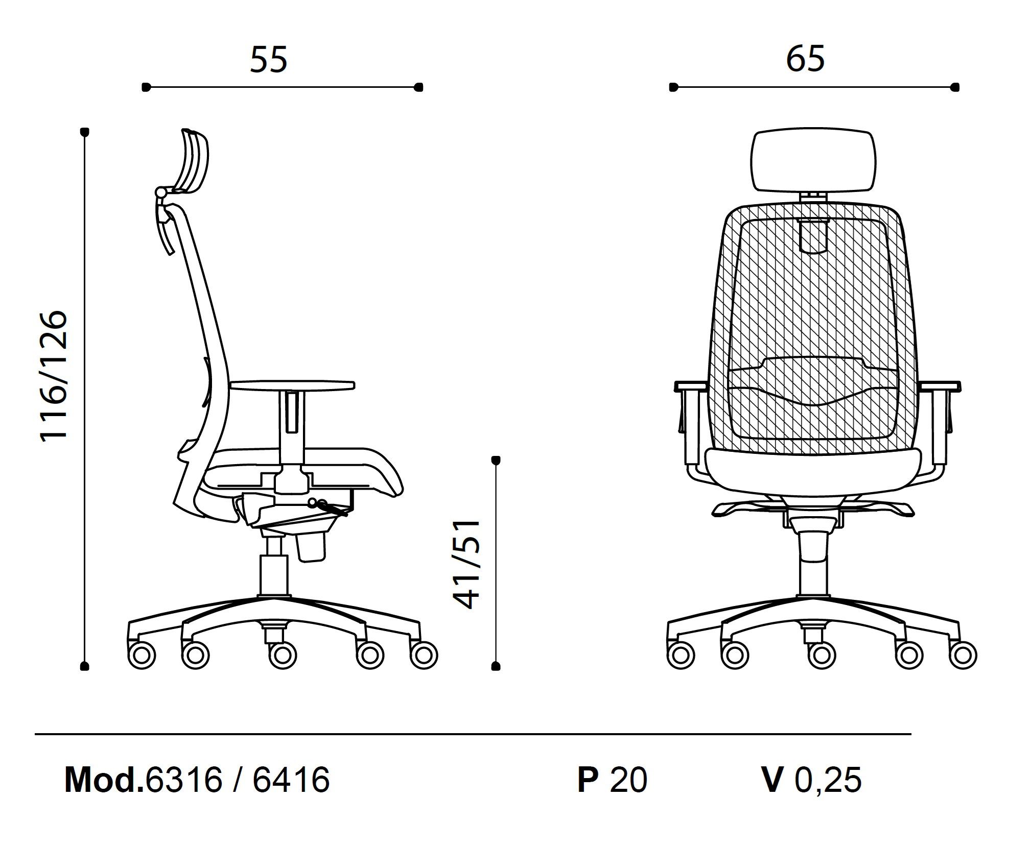 Вращающееся офисное кресло с высокой спинкой Ares Line Paddle ARCH-00124912 - Вид №5