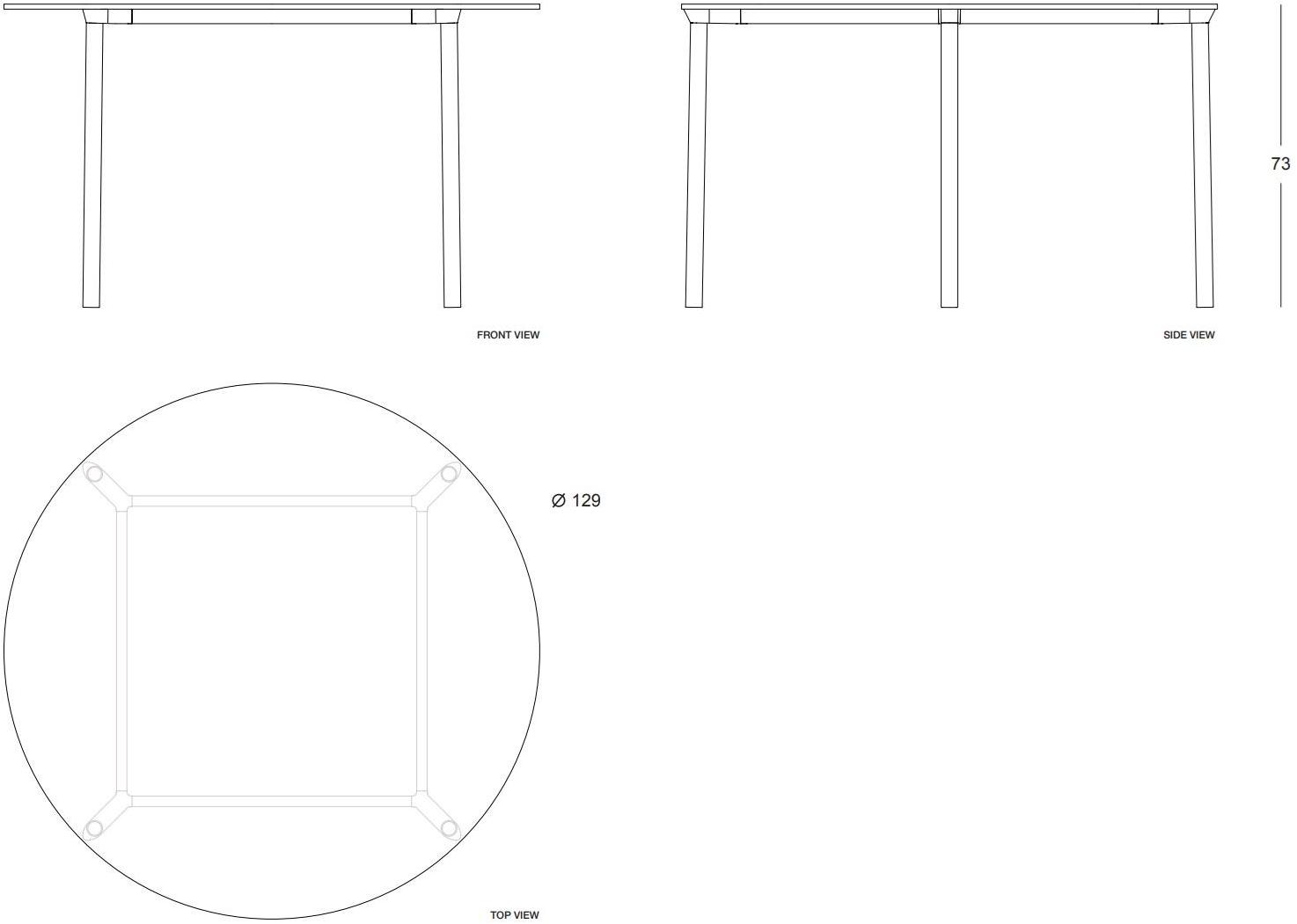 Plank Круглый штабелируемый стол из hpl Monza 9224-01 - Вид №2