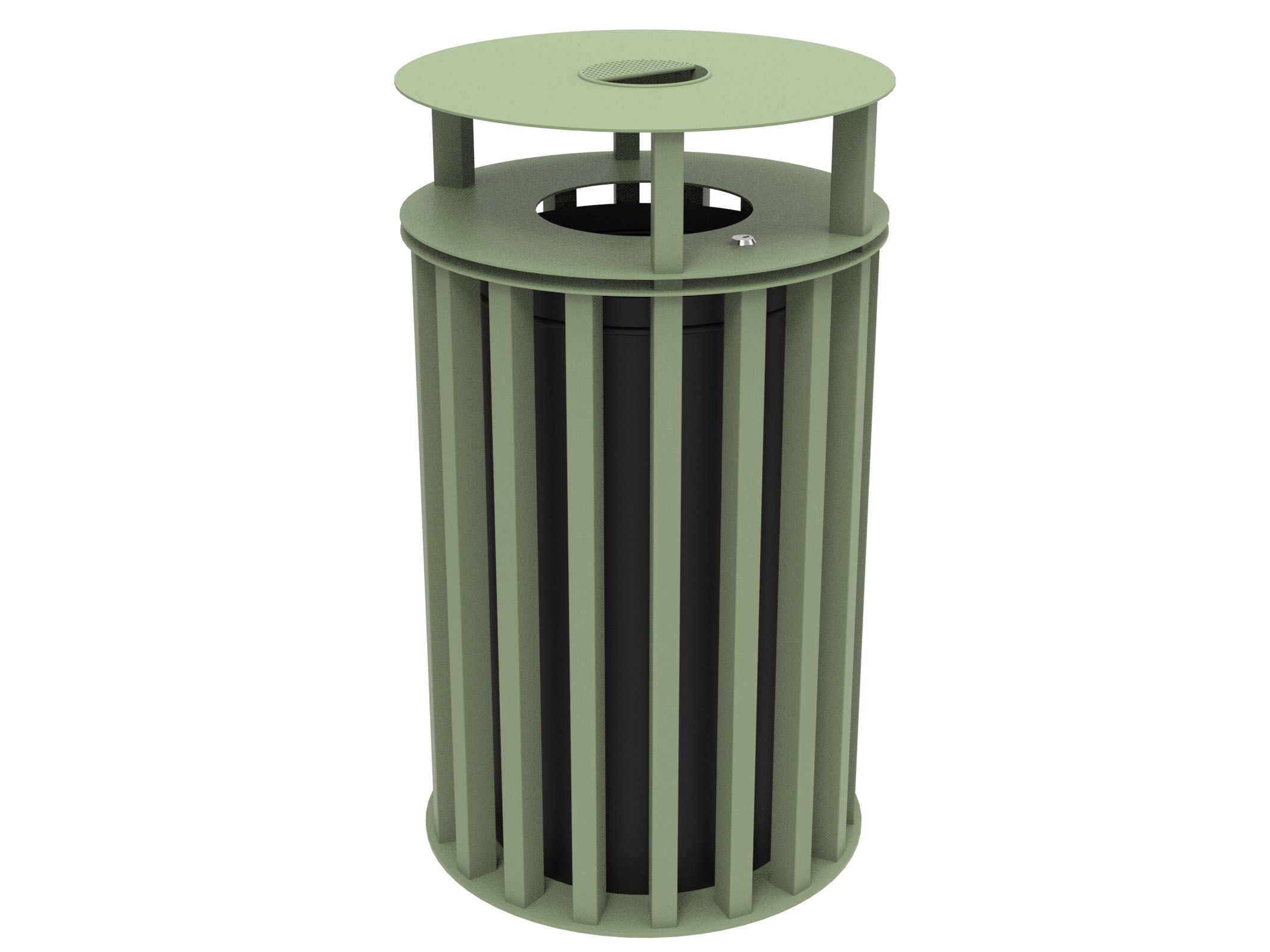 Оцинкованная стальная корзина для мусора с пепельницей Lazzari Динамо ARCH-00058102 - Вид №7