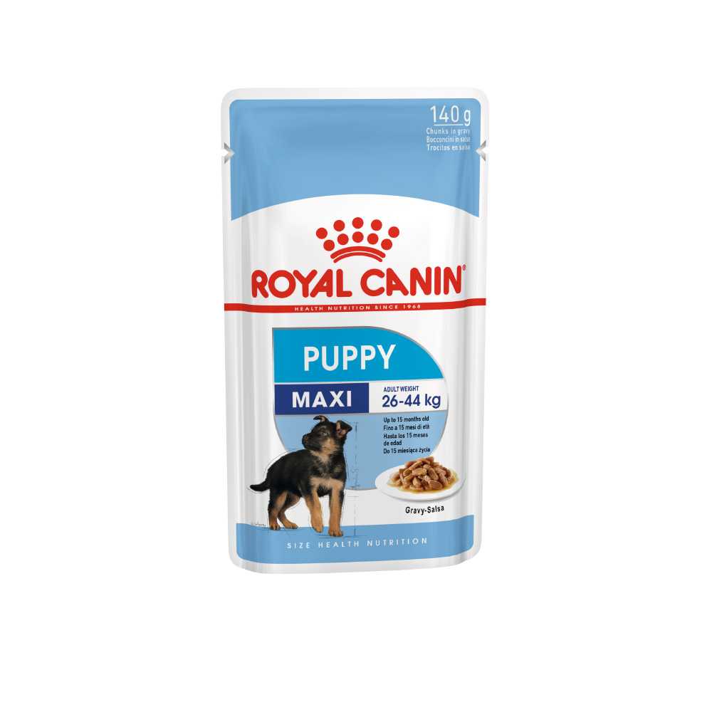 ПР0048349 Корм для щенков Maxi Puppy для крупных пород, соус пауч 140г ROYAL CANIN 