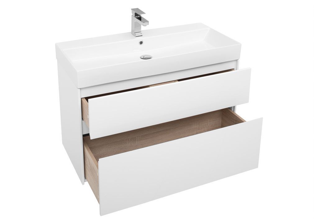 Тумба с раковиной Aquanet Бруклин 100 белый 00203961 - Вид №3