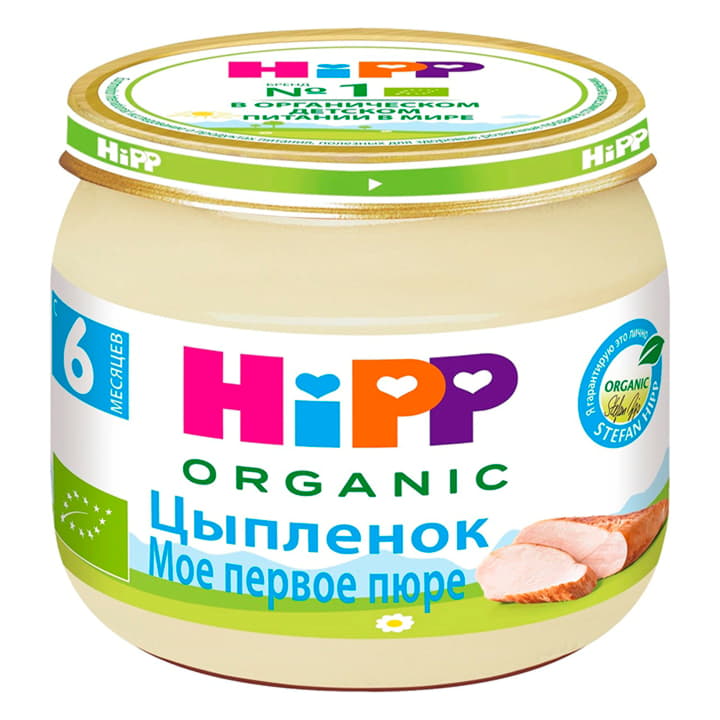 Пюре Цыплёнок с 6 месяцев мое первое пюре HiPP 80 г Santreyd 15702 - Вид №1