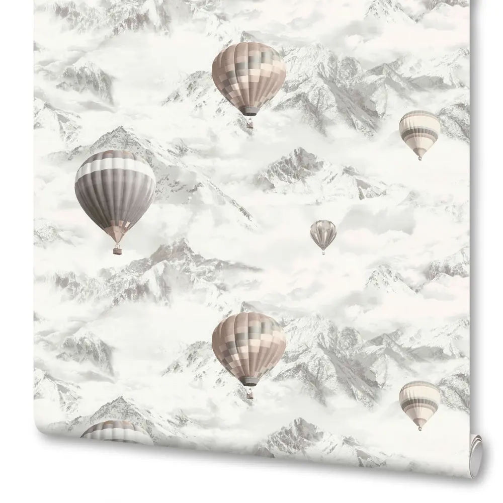 Артекс Флизелиновые обои «Воздушные шары» серые с облаками 1.06 м 89358803 STLM-0817782