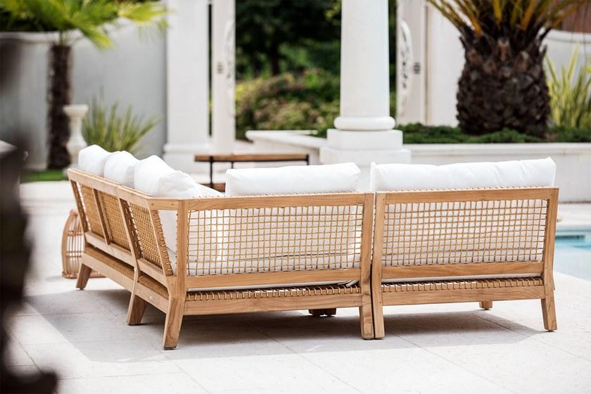 cbdesign Центральный модуль для модульного дивана из тика и веревки Vienna Tj 387 - Вид №2