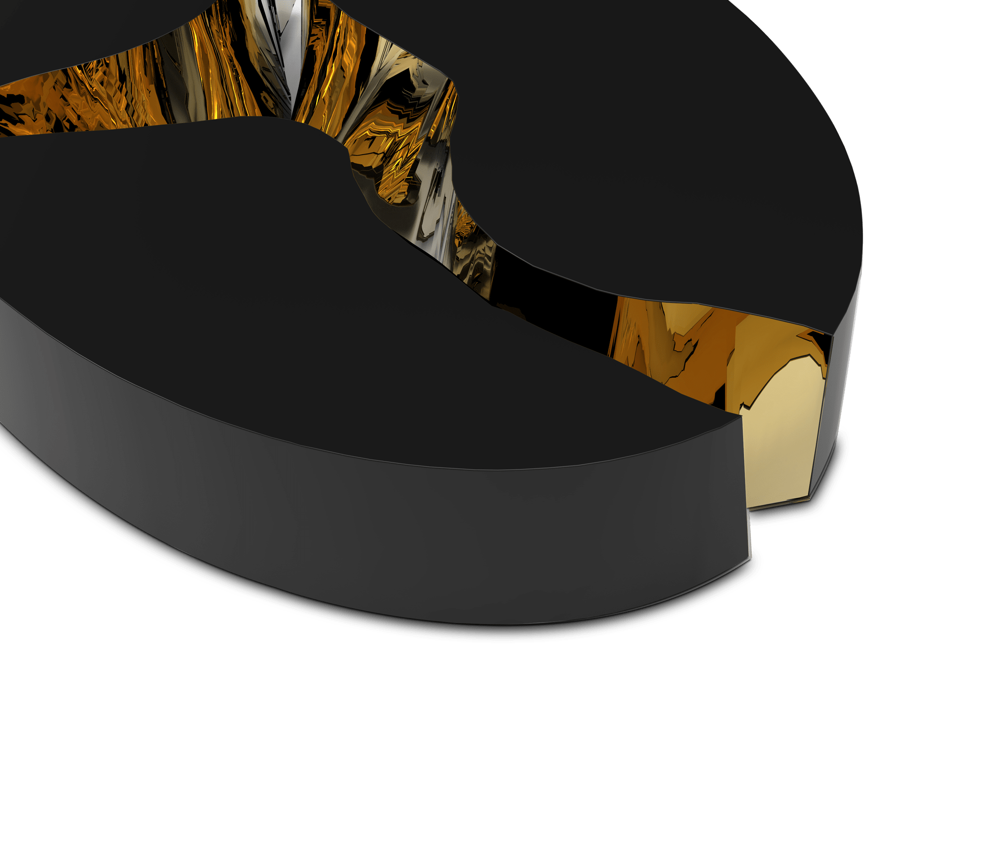 0-302 Овальный черный центральный стол Lapiaz Boca Do Lobo  - Вид №2