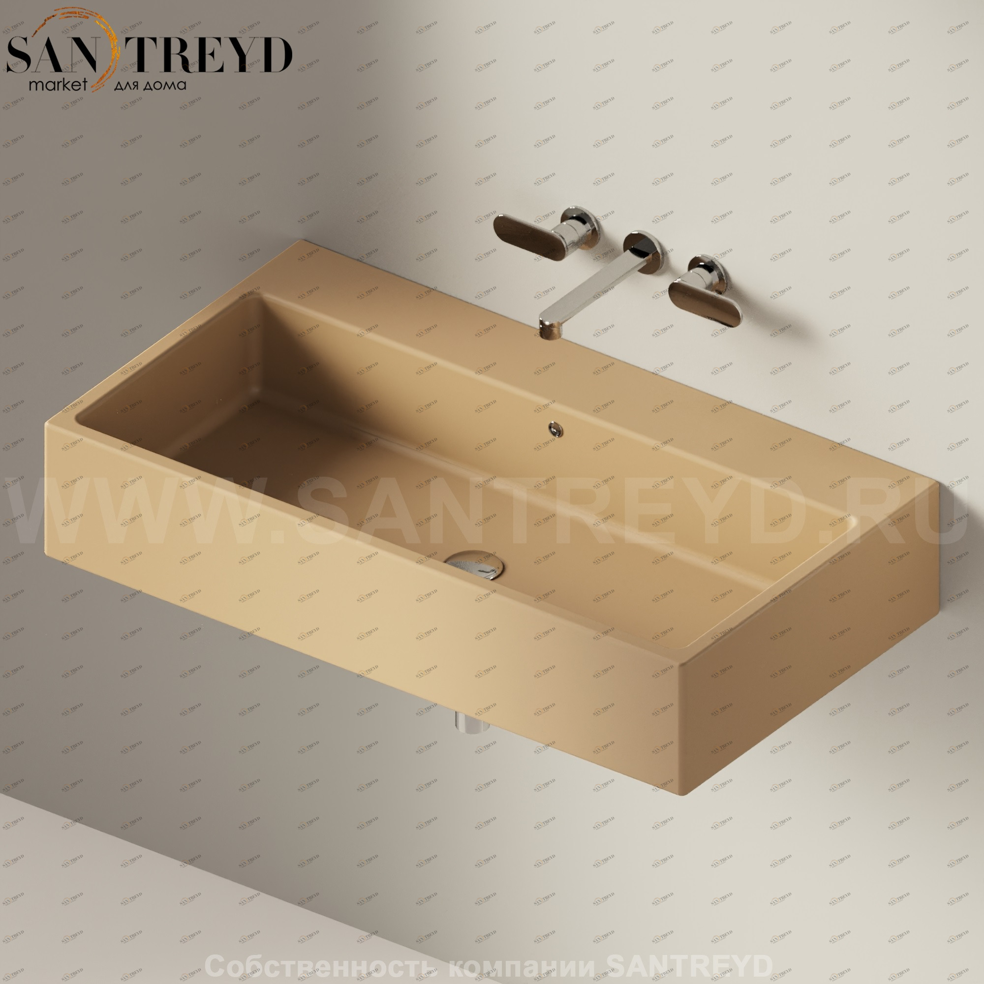 5051.9004 Подвесная раковина настенная прямоугольная Ceramica Flaminia Acquagrande