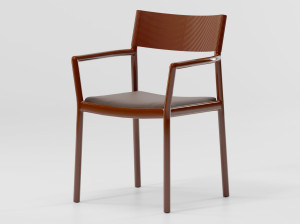 Алюминиевый стул с мягким сиденьем с подлокотниками