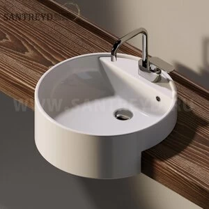 5054.9016 Полувстраиваемая раковина консольная 50 см белая Flaminia Twin