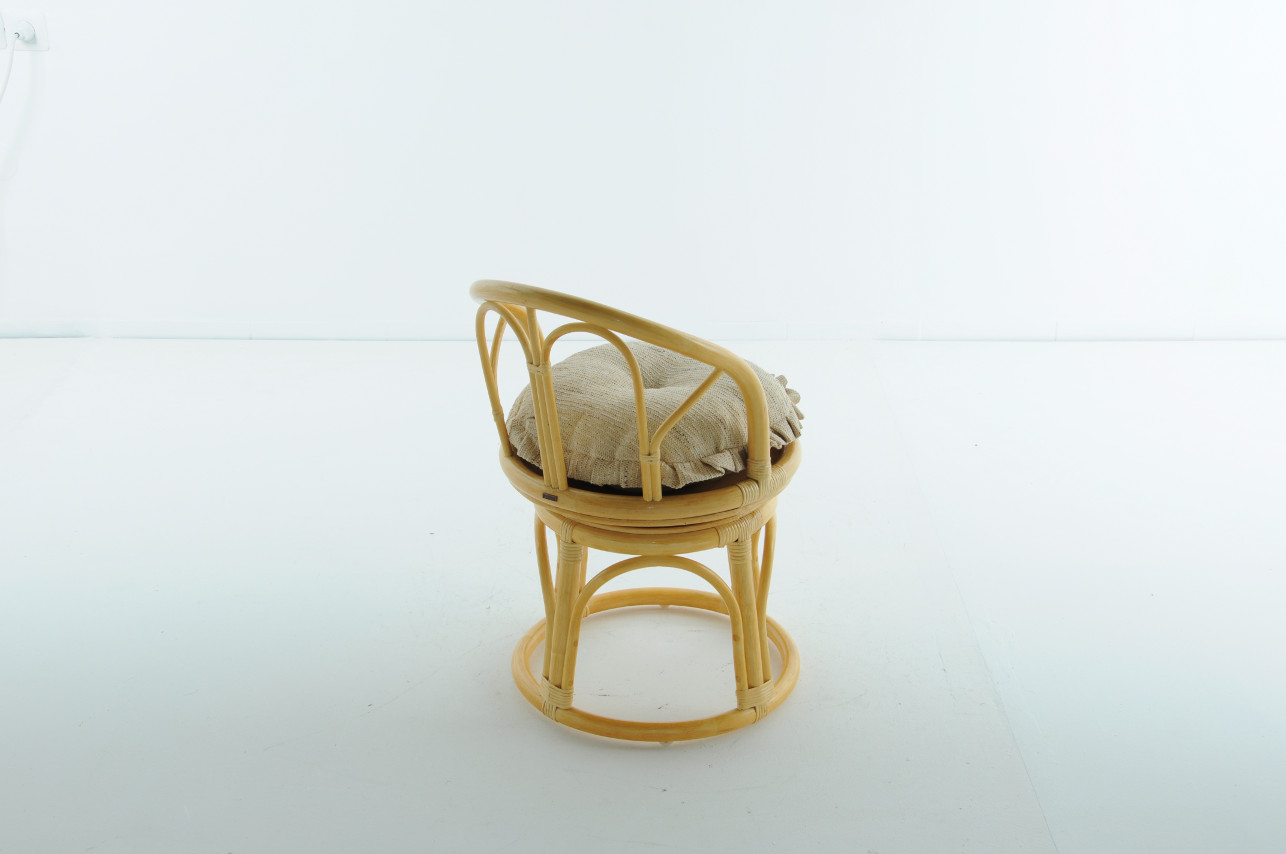 Табурет со спинкой 66х43 см мед Calamus Rotan VINOTTI  00-3885357 Желтый  - Вид №2