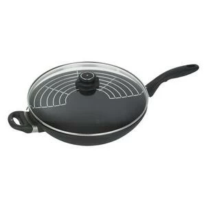 Сковорода-вок индукционная Swiss Diamond со стеклянной крышкой, две ручки, Ø32 см