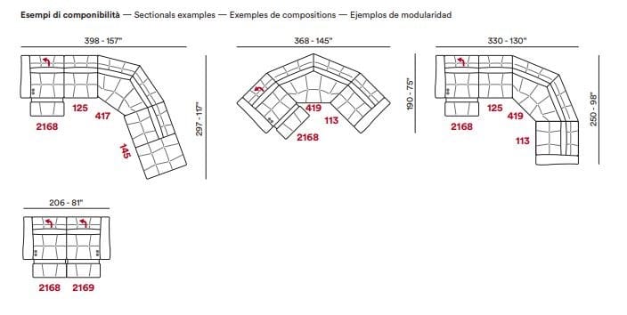 Тканевый диван с откидной спинкой Max Divani LEONARDO ARCH-00150843 - Вид №3