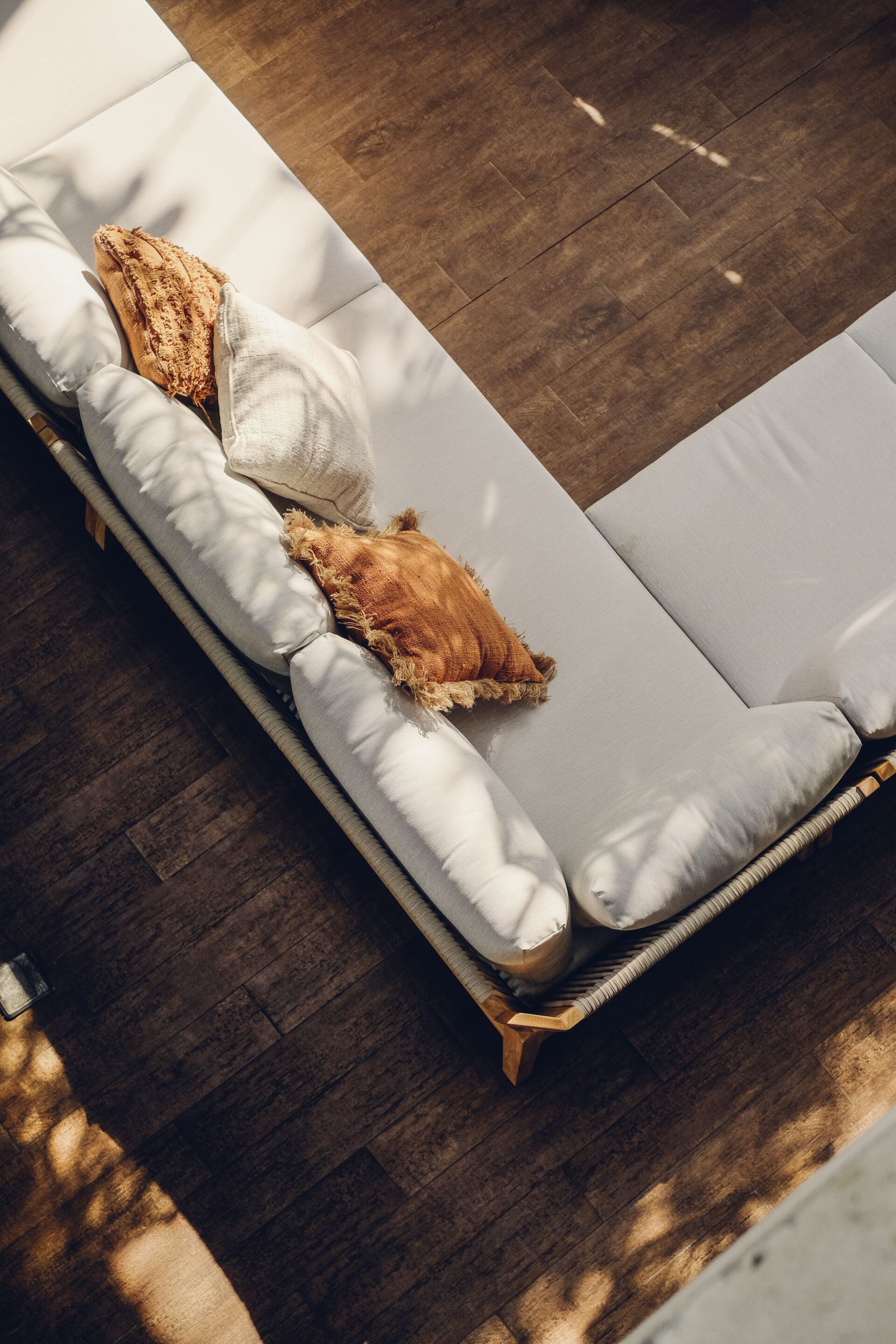 Правый / левый модуль для секционного дивана из тикового дерева cbdesign Венская модульная ARCH-00096006 - Вид №1