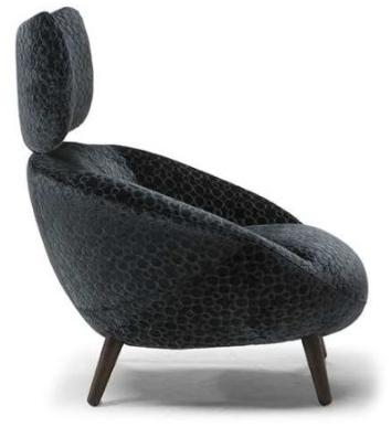 Natuzzi Кресло из ткани с подголовником sun-id-1458442 - Вид №2