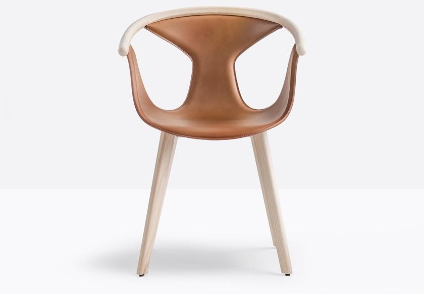 Pedrali Кожаное кресло с подлокотниками Fox 3727 - Вид №1