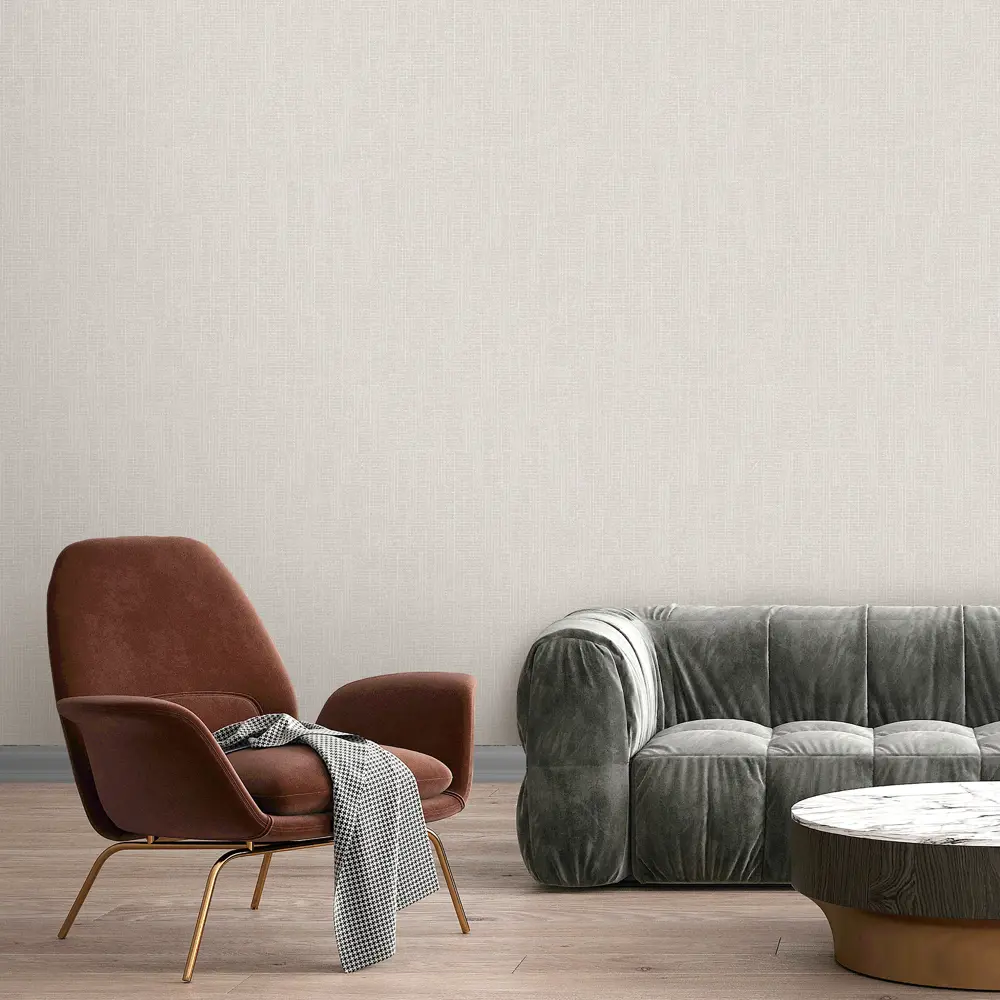 Флизелиновые обои Ateliero Panno бежевые с текстурой холста 87769349 STLM-0828894 - Вид №2