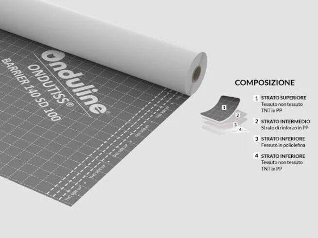 Чрезвычайно прочный пароизоляционный экран ONDULINE ITALIA ONDUTISS ARCH-00017514 - Вид №1
