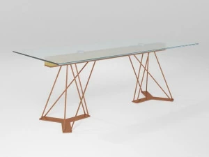 Barel Прямоугольный стол из хрусталя и железа Sistema santiago