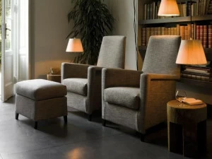 Verzelloni Кресло со съемным чехлом из ткани с высокой спинкой Calvino