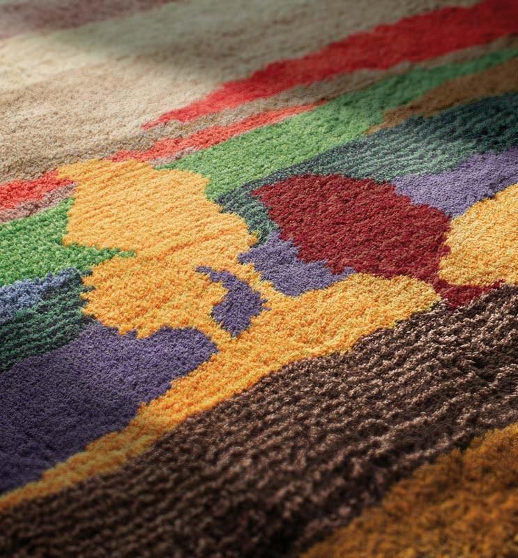 MissoniHome Ковер из шерсти с длинным ворсом Shades stripes sun-id-1392108 - Вид №1