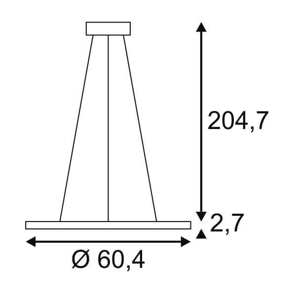Подвесной светильник плоский белый SLV Led Panel Round 1001346 SLV ДИЗАЙНЕРСКИЕ, LED PANEL ROUND 00-3889749 Белый  - Вид №1