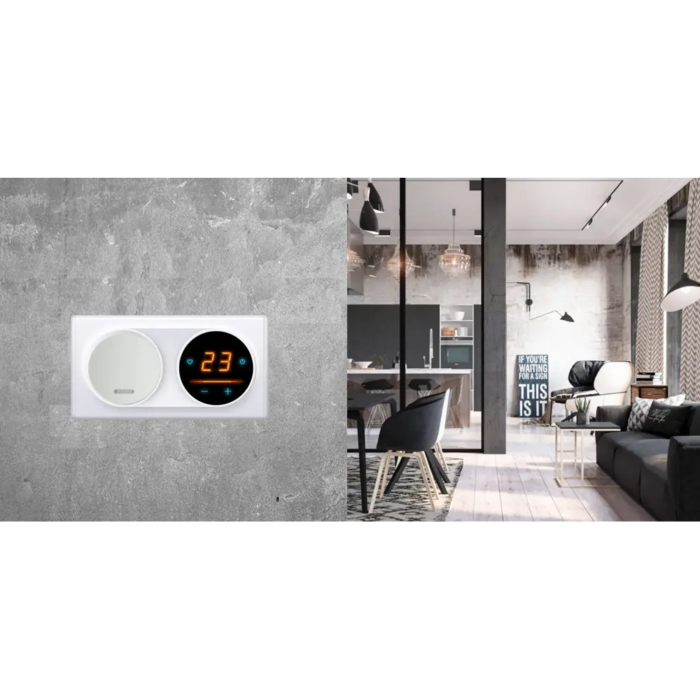 Терморегулятор для теплого пола Onekey Florence ОКЕ-20 электронный программируемый с Wi-Fi цвет белый ONEKEYELECTRO STLM-2086584 - Вид №7