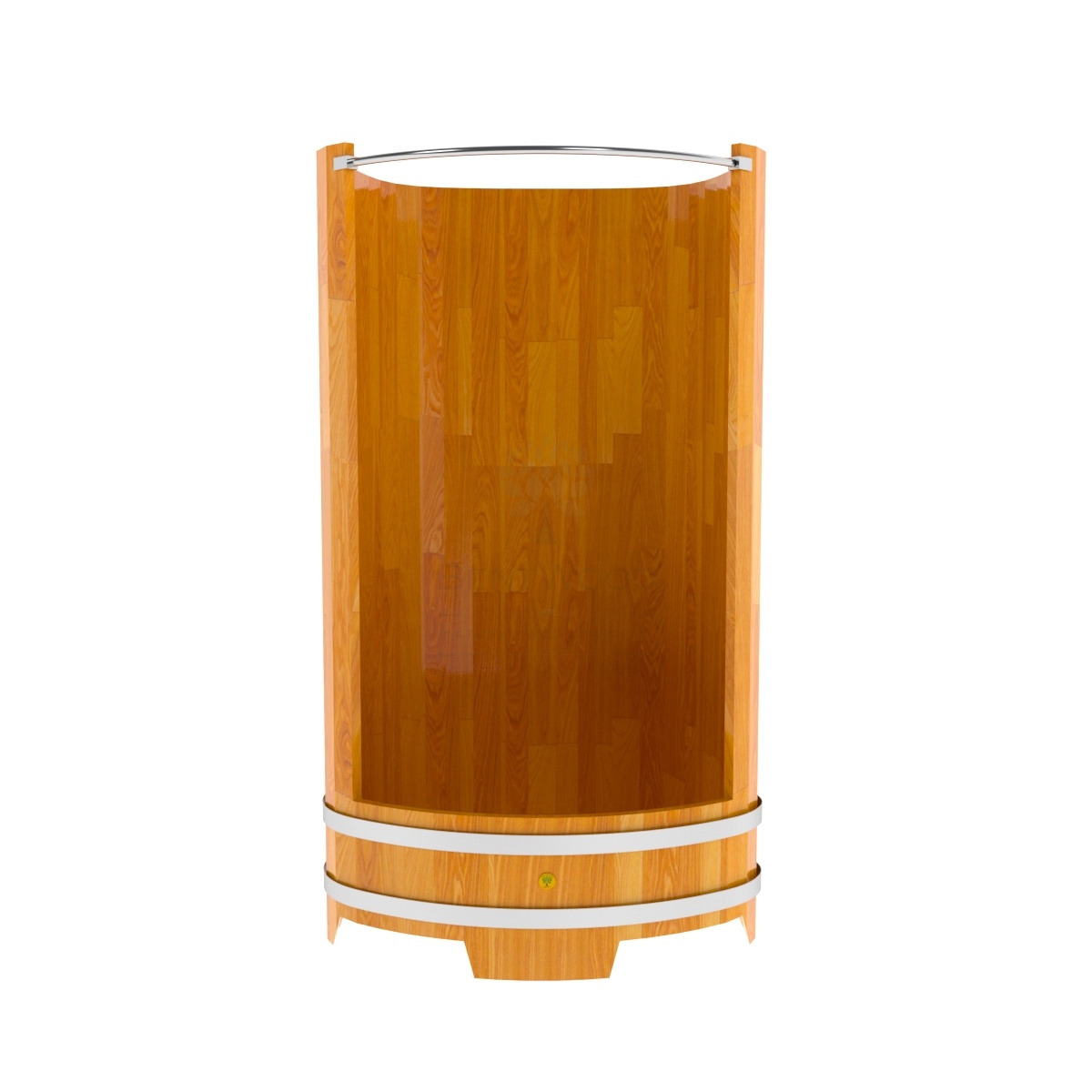 2125 Душевая кабина большая с держателем для шторки натуральная сращенная Alyarus  - Вид №2