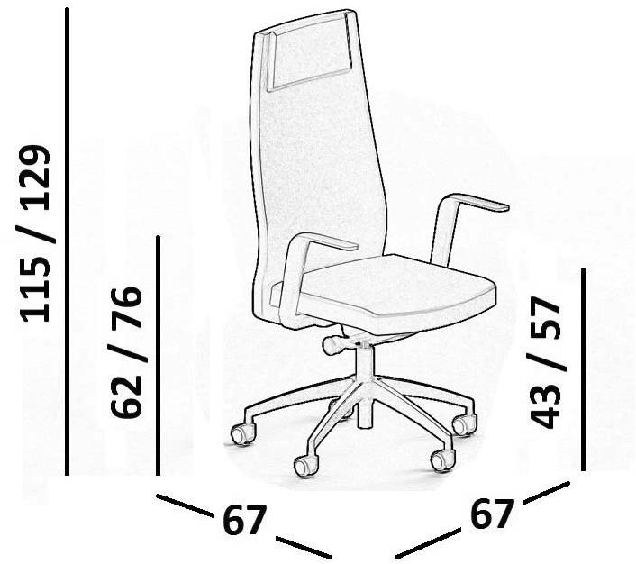 Luxy Кожаное кресло для руководителей с регулируемой высотой и подголовником Smartoffice sun-id-1426287 - Вид №12