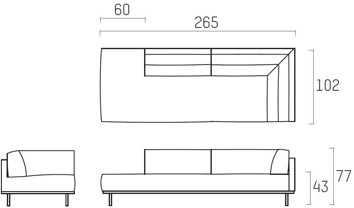 Piet Boon Дормез с огнестойкой обивкой Don living Pbc 06.44.00 - Вид №3