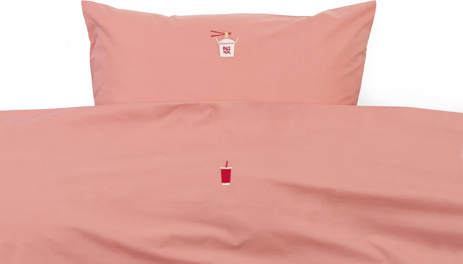 310517 Snooze Постельное белье 200x200 Happy Hangover Coral Normann Copenhagen  - Вид №1