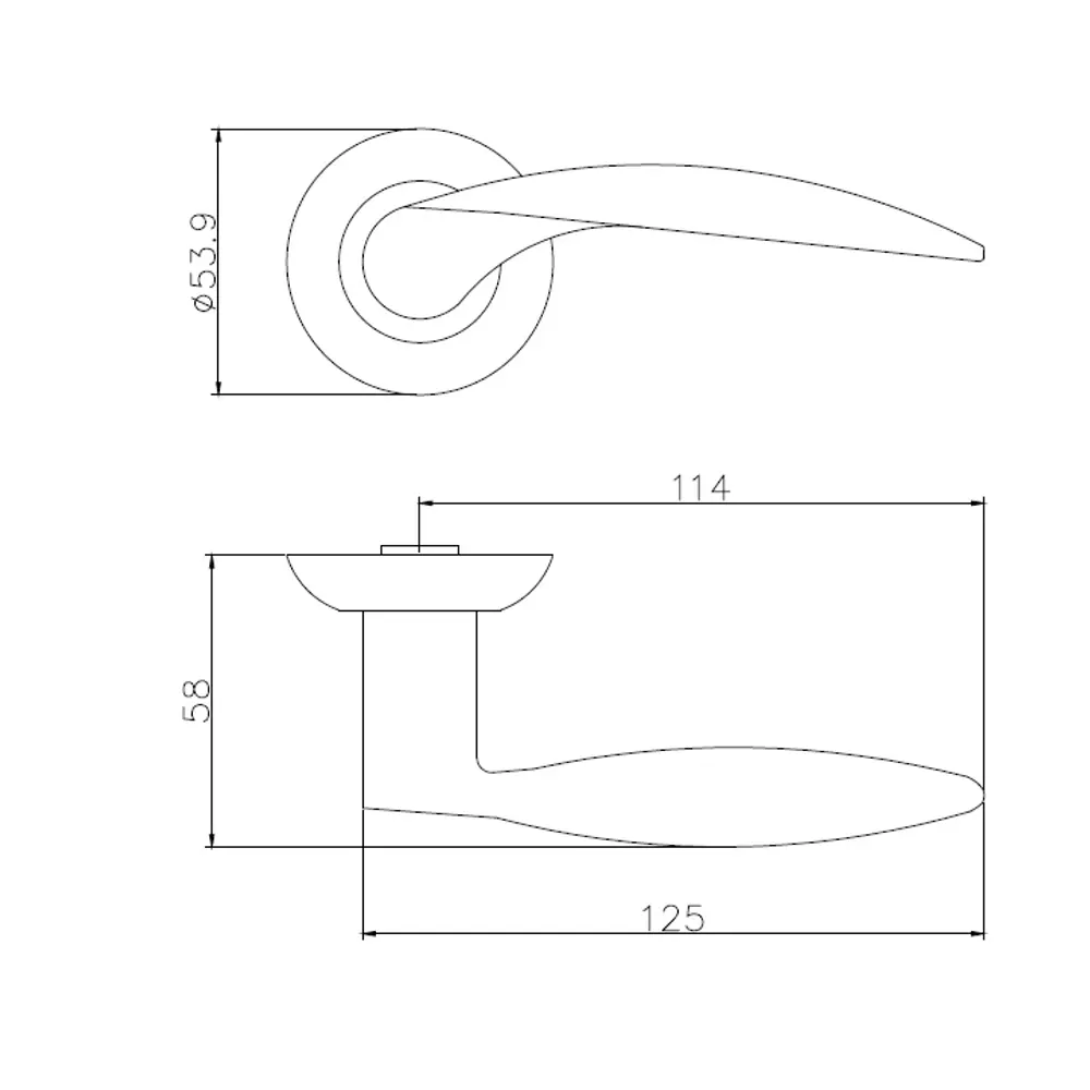 Дверная ручка EDSON EDS-13-Z01 бронза с автовозвратом 82677957 STLM-0033865 - Вид №4