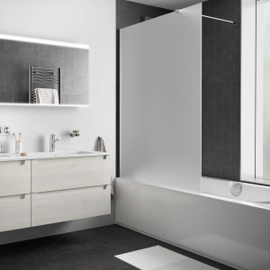 26874 SALGAR Душевая перегородка HEAVEN BATH Walk в ванну с защитой от известкового налета Полупрозрачность до 400 x 1500 мм