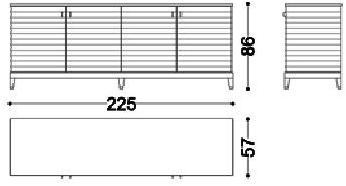 OPERA CONTEMPORARY Комод деревянный с распашными дверцами Elettra sun-id-1420027 - Вид №2
