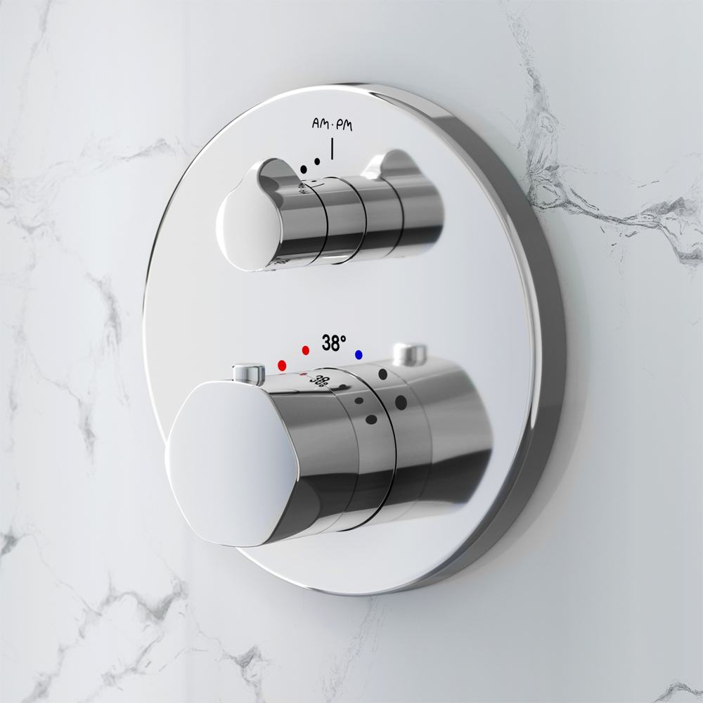 F9075600 смеситель д/душа с термостатом монтируемый в стену хром шт AM.PM Gem