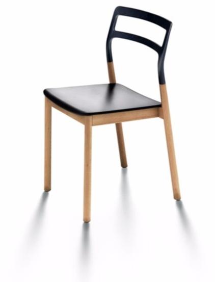 DE PADOVA Штабелируемый стул из массива дерева и пластика sun-id-1504607 - Вид №2