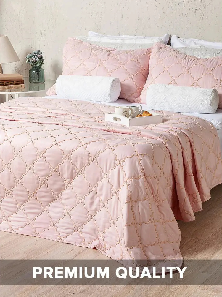 90152277 Покрывало Ambesonne micspread001_c02_90x95, 240x230 см, полиэстер, цвет розовый STLM-0117477