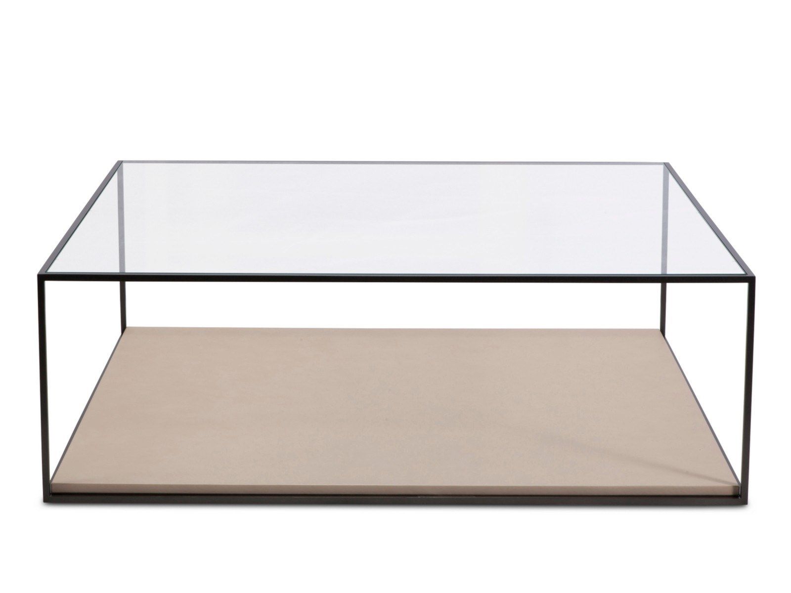 Кожаный низкий квадратный журнальный столик с журнальной стойкой Duvivier Canapés Karusa ARCH-00043518 - Вид №6