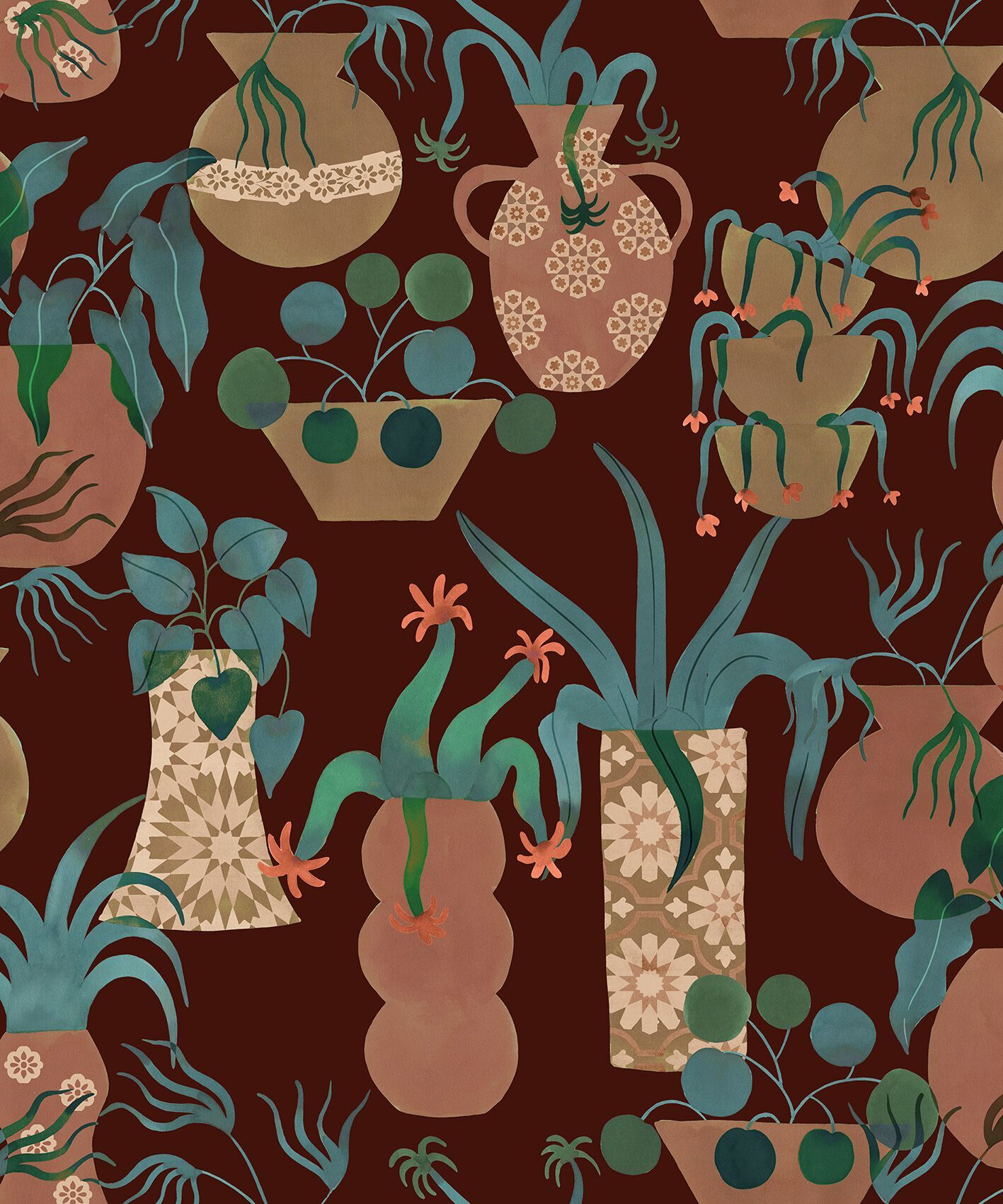 Обои с цветочными мотивами Jannelli&Volpi ANFORE ARCH-00075015 - Вид №2