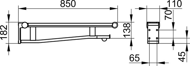 34903010837 Настенный поручень для туалета KEUCO Plan Care - Вид №2