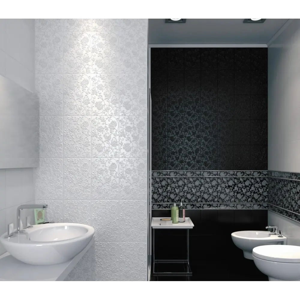 Декор «Аджанта цветы» 20х30 см цвет чёрный 17126371 STLM-2063343 Kerama Marazzi  - Вид №4