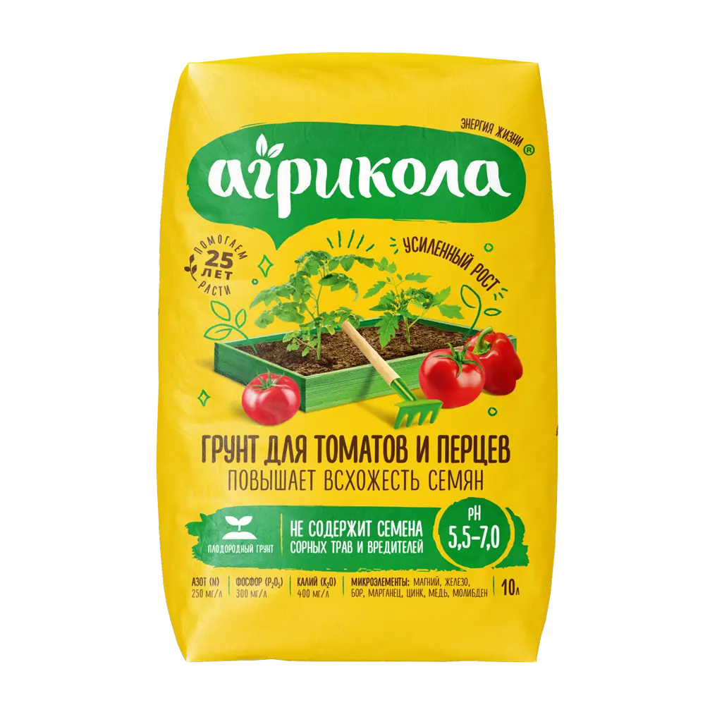 Грунт Агрикола для томатов и перцев 10 л - готовый питательный субстрат 88108765 STLM-0076726